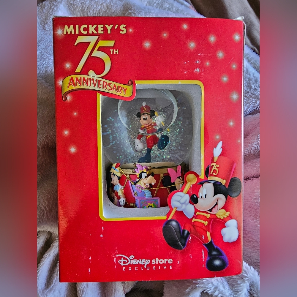 Disney 75th Anniversary Mickey Mouse Snow Globe